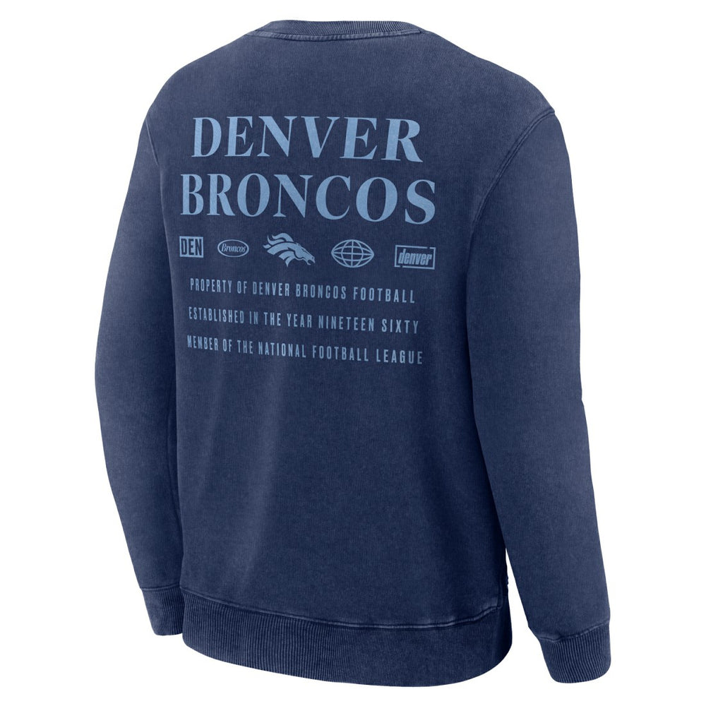 Fanatics Denver Broncos Deep Route Pullover Sweatshirt Navy