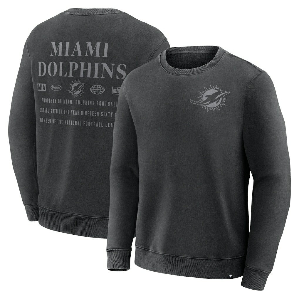 Fanatics Miami Dolphins Deep Route Pullover Sweatshirt Black