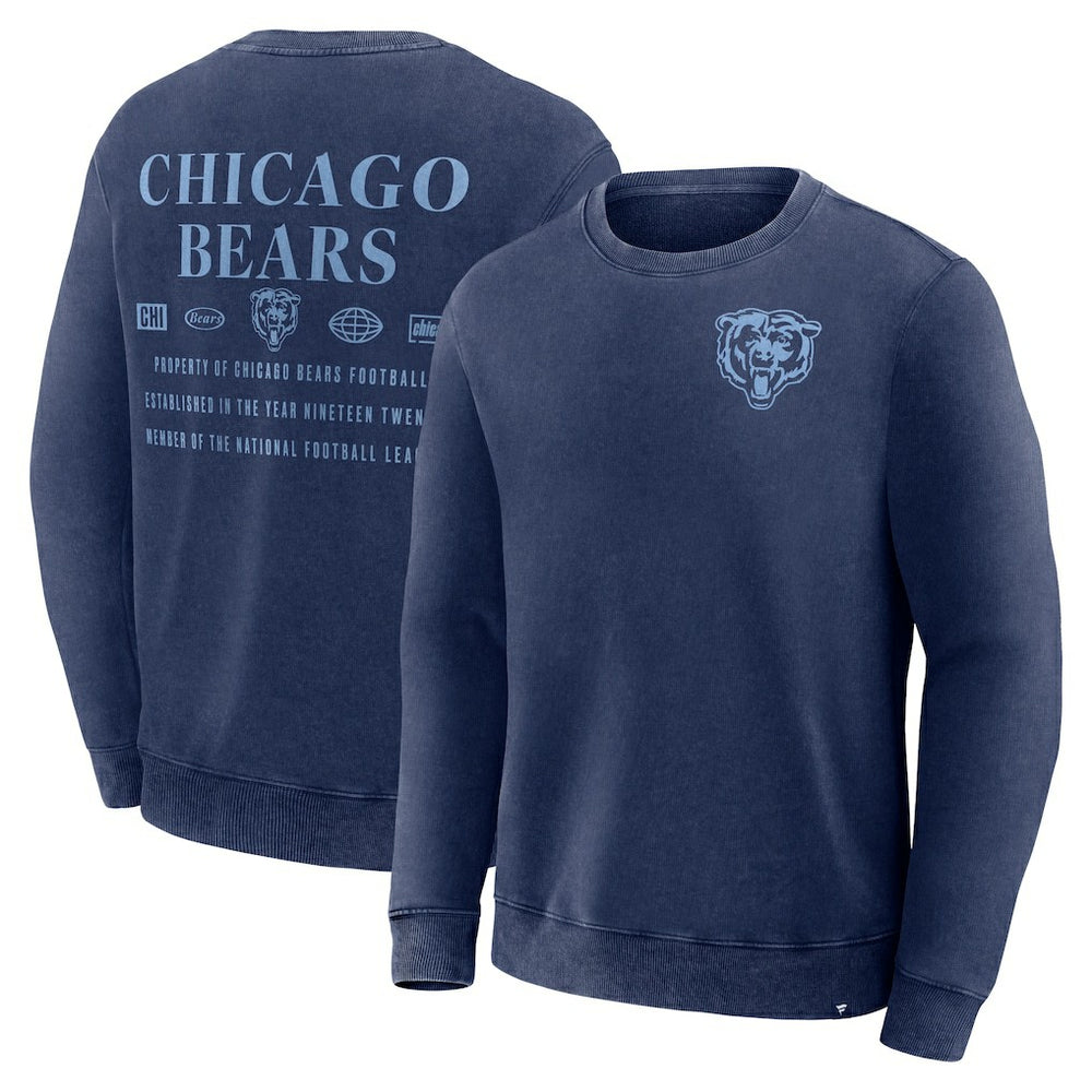 Fanatics Chicago Bears Deep Route Pullover Sweatshirt Navy