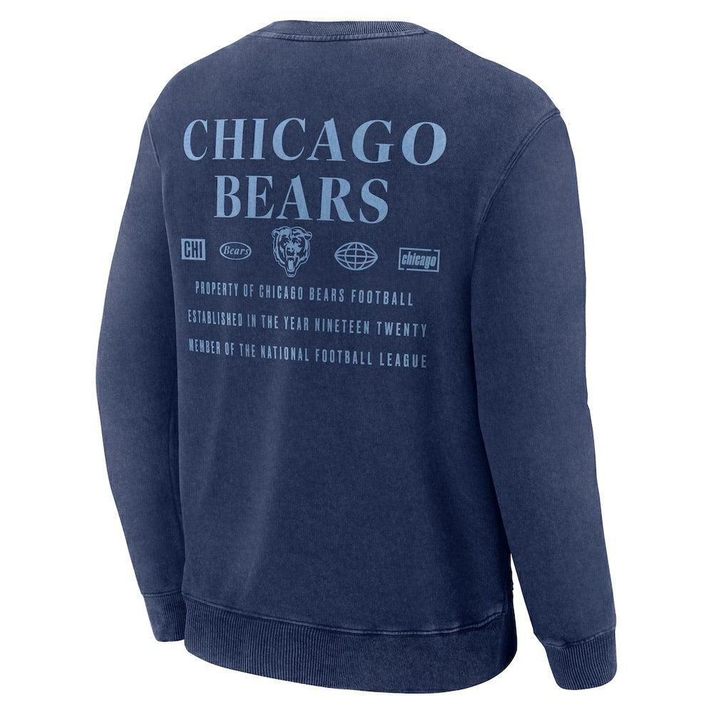 Fanatics Chicago Bears Deep Route Pullover Sweatshirt Navy