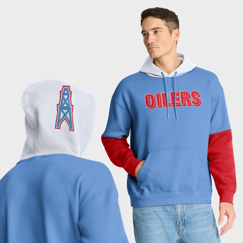 Fanatics Tennessee Titans Helmet Retro Pullover Hoodie Light Blue