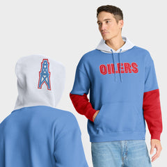 Fanatics Tennessee Titans Helmet Retro Pullover Hoodie Light Blue