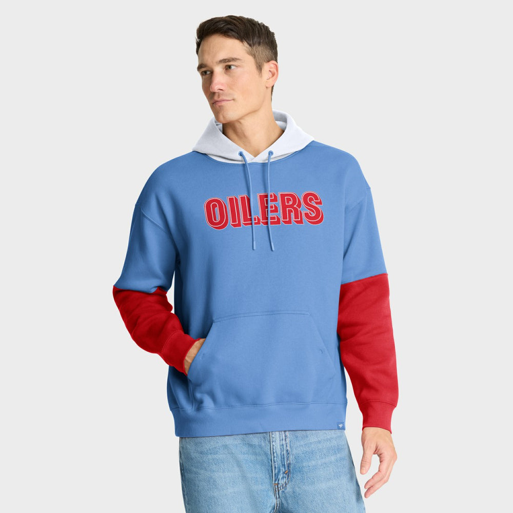 Fanatics Tennessee Titans Helmet Retro Pullover Hoodie Light Blue