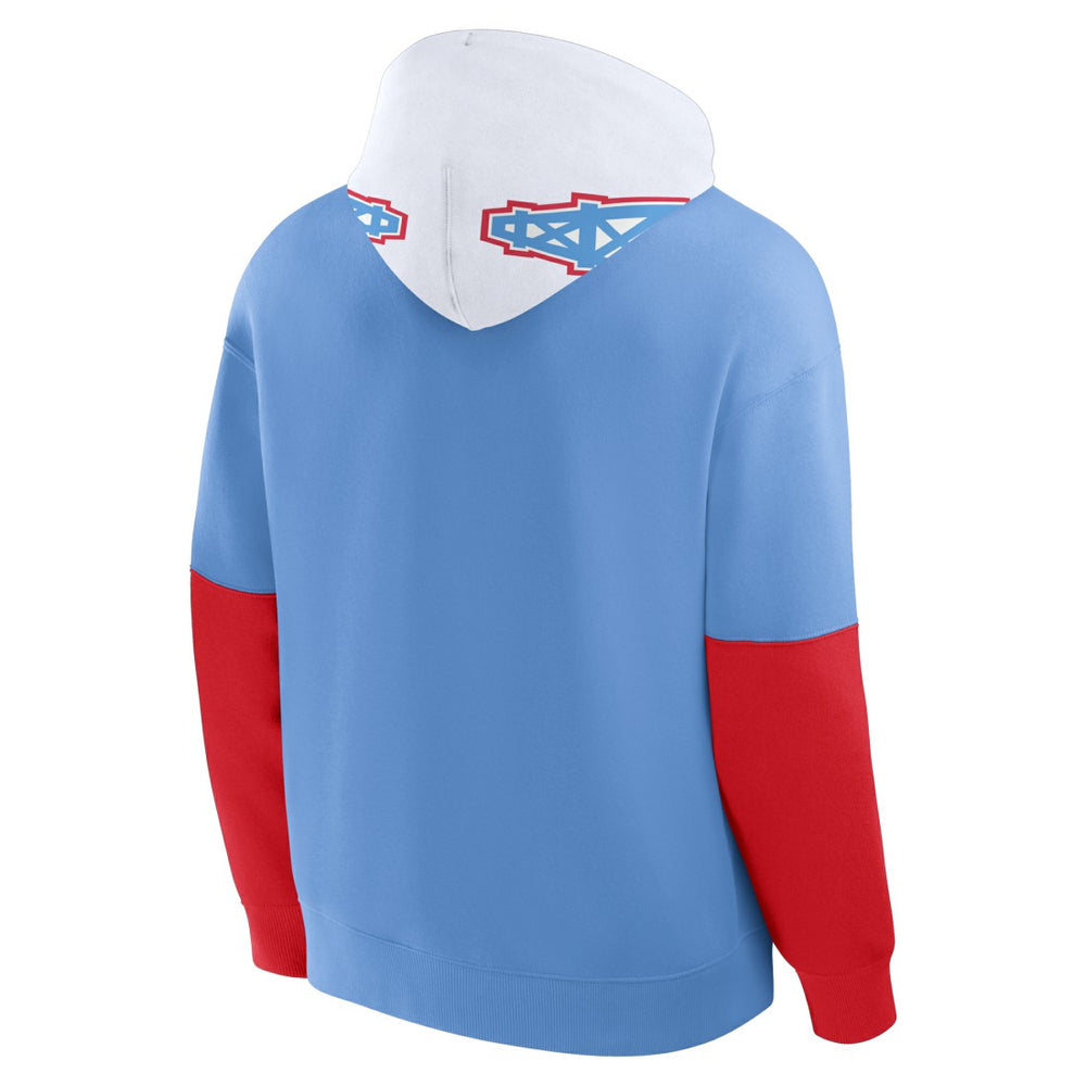 Fanatics Tennessee Titans Helmet Retro Pullover Hoodie Light Blue