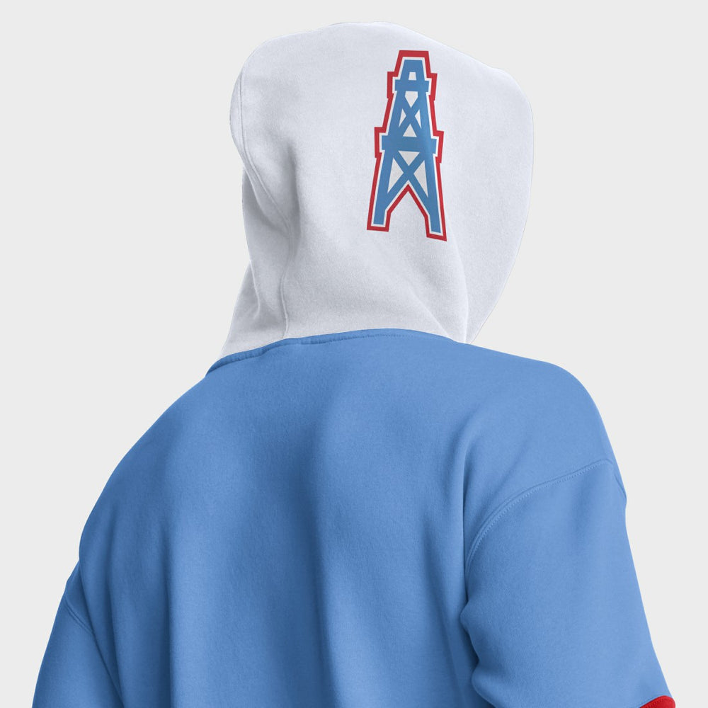Fanatics Tennessee Titans Helmet Retro Pullover Hoodie Light Blue
