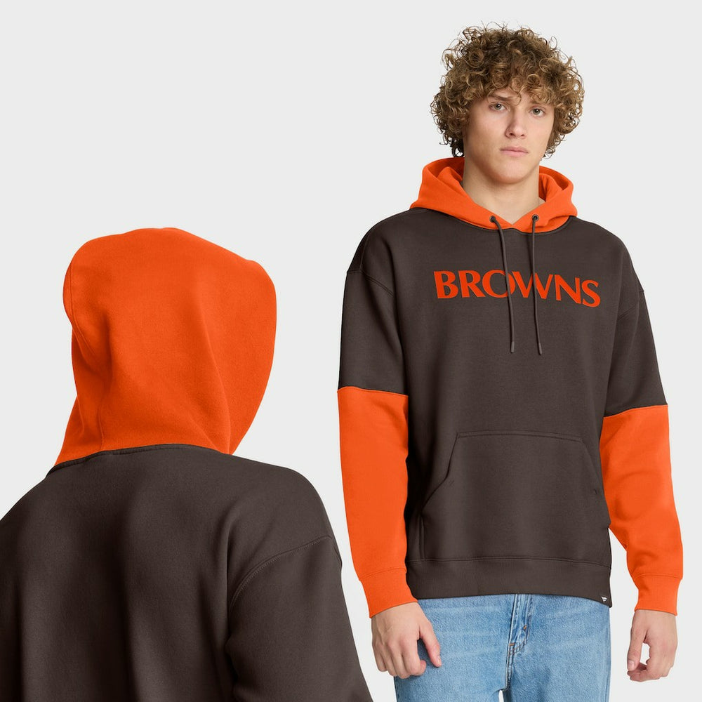 Fanatics Cleveland Browns Helmet Retro Pullover Hoodie Brown