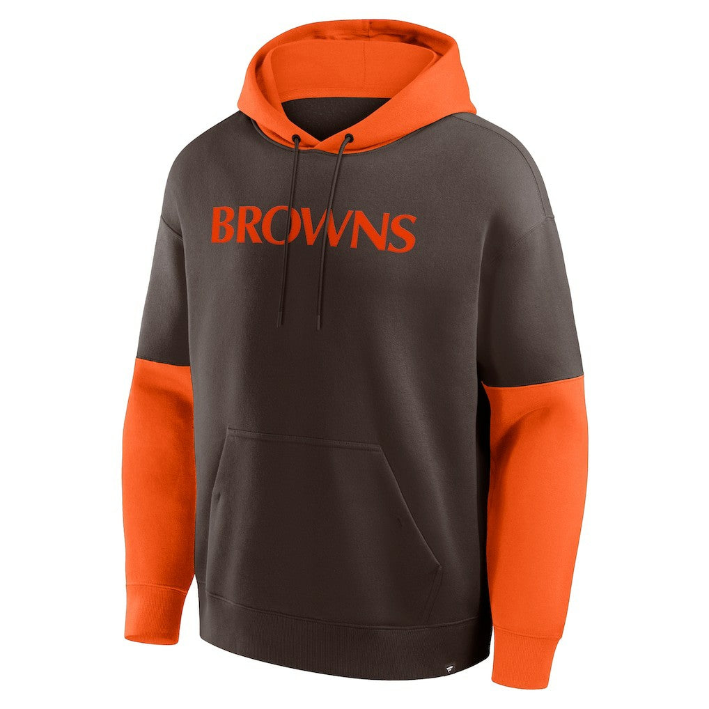 Fanatics Cleveland Browns Helmet Retro Pullover Hoodie Brown