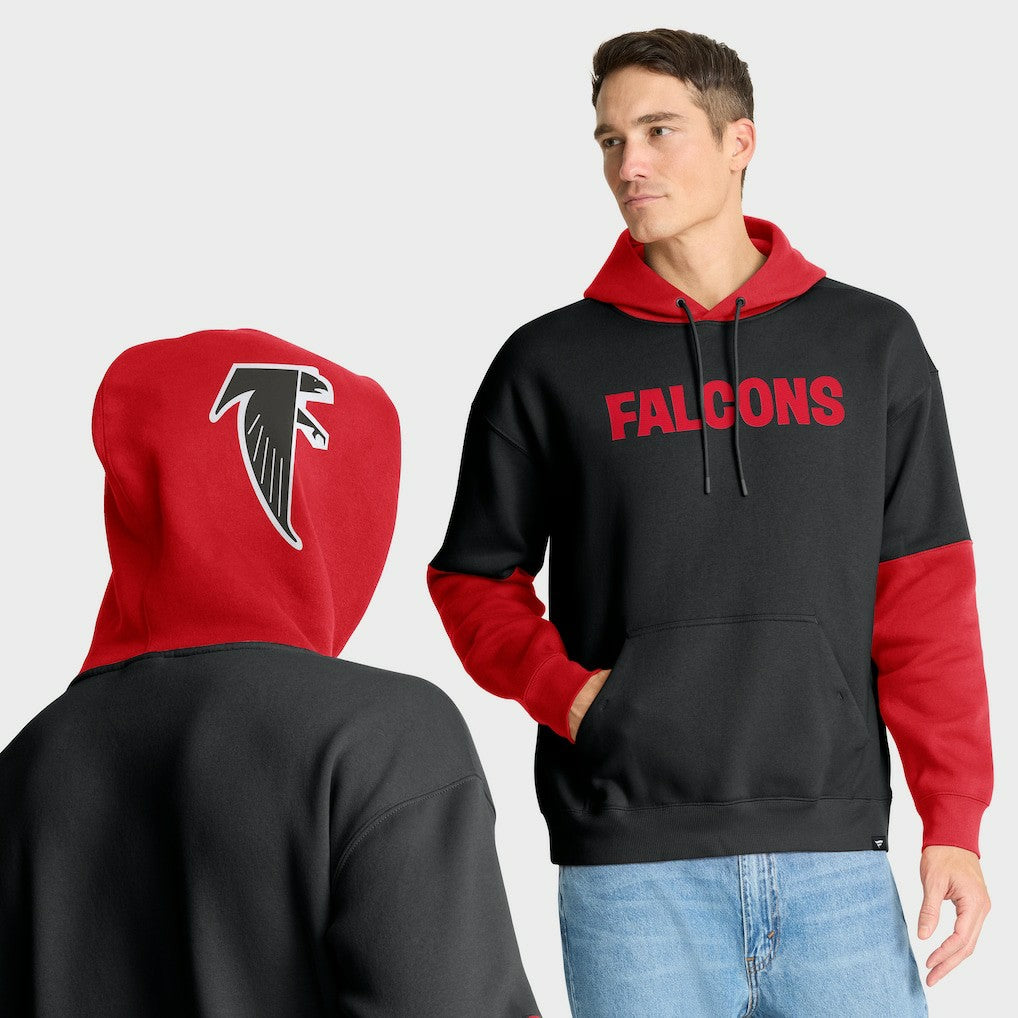 Fanatics Atlanta Falcons Helmet Retro Pullover Hoodie Black