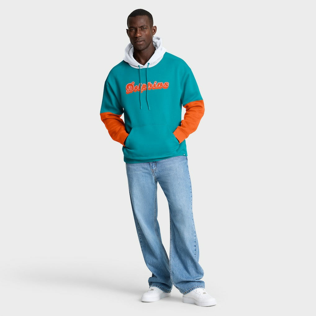 Fanatics Miami Dolphins Helmet Retro Pullover Hoodie Aqua
