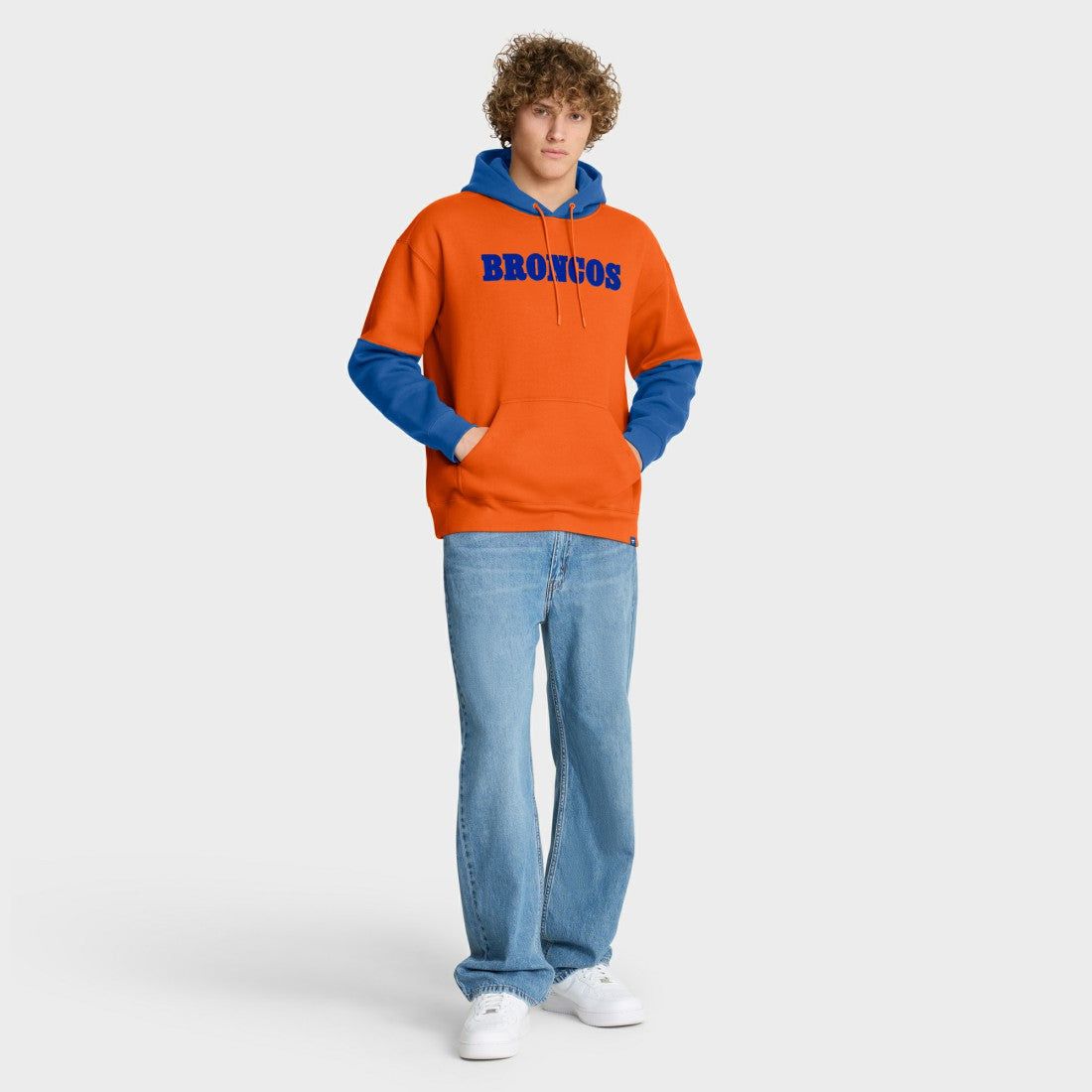 Fanatics Denver Broncos Helmet Retro Pullover Hoodie Orange