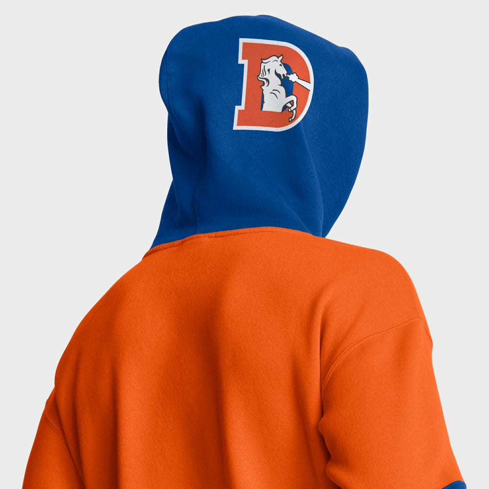 Fanatics Denver Broncos Helmet Retro Pullover Hoodie Orange