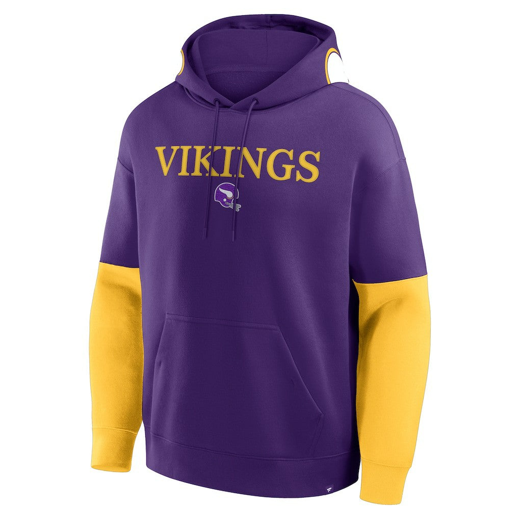 Fanatics Minnesota Vikings Helmet Retro Pullover Hoodie Purple