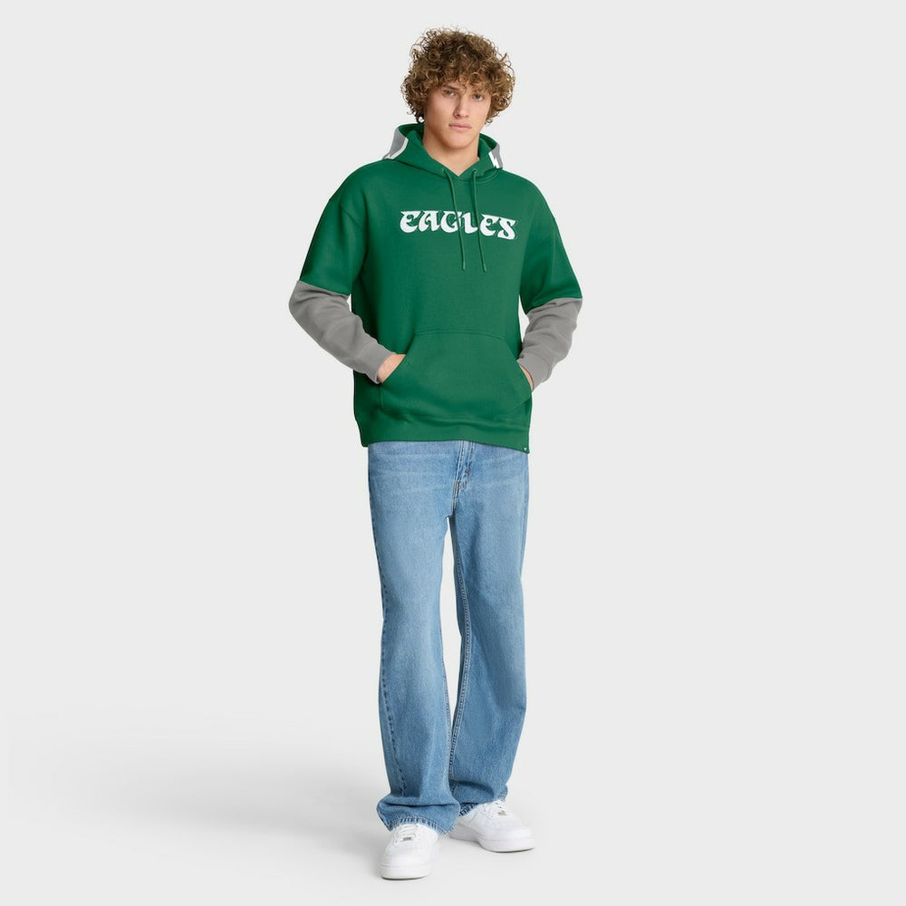 Fanatics Philadelphia Eagles Helmet Retro Pullover Hoodie Kelly Green