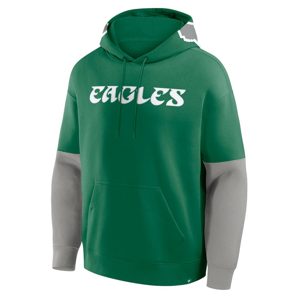 Fanatics Philadelphia Eagles Helmet Retro Pullover Hoodie Kelly Green