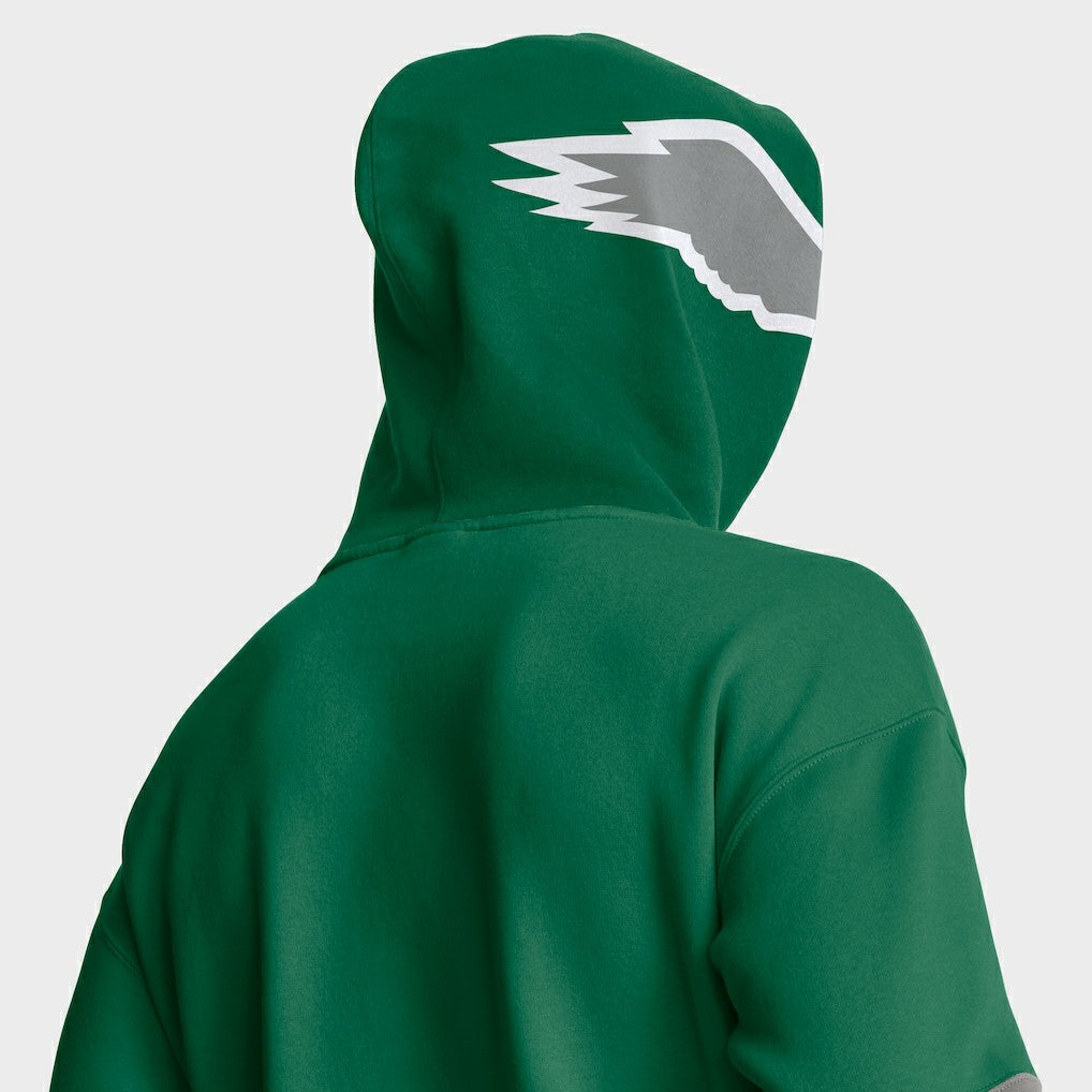 Fanatics Philadelphia Eagles Helmet Retro Pullover Hoodie Kelly Green
