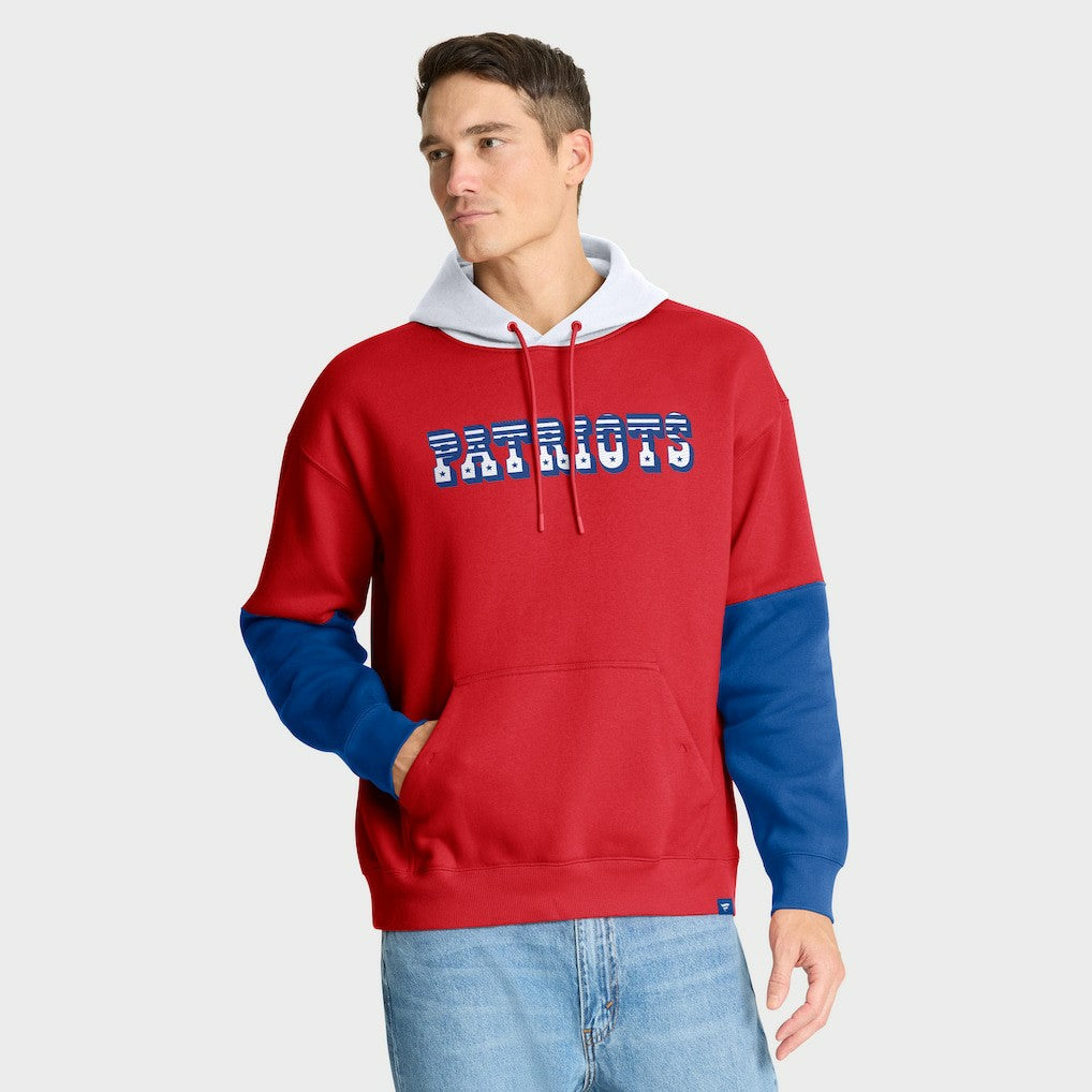 Fanatics New England Patriots Helmet Retro Pullover Hoodie Red
