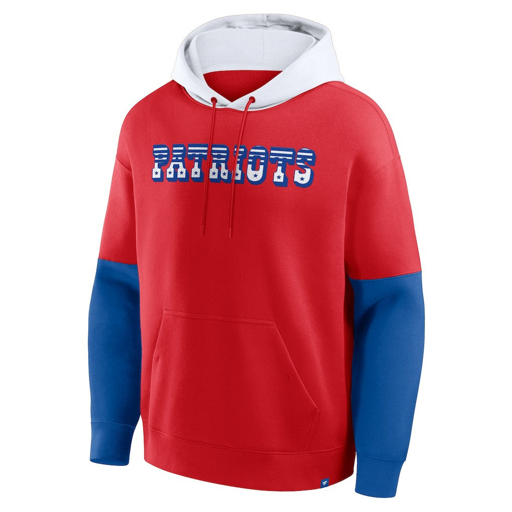 Fanatics New England Patriots Helmet Retro Pullover Hoodie Red