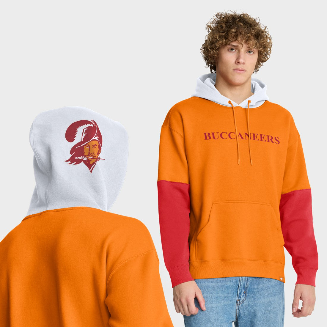 Fanatics Tampa Bay Buccaneers Helmet Retro Pullover Hoodie Tan