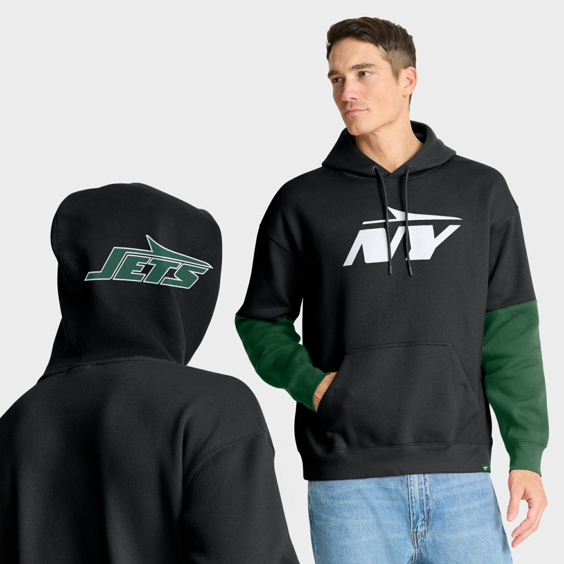 Fanatics New York Jets Helmet Alt Pullover Hoodie Black