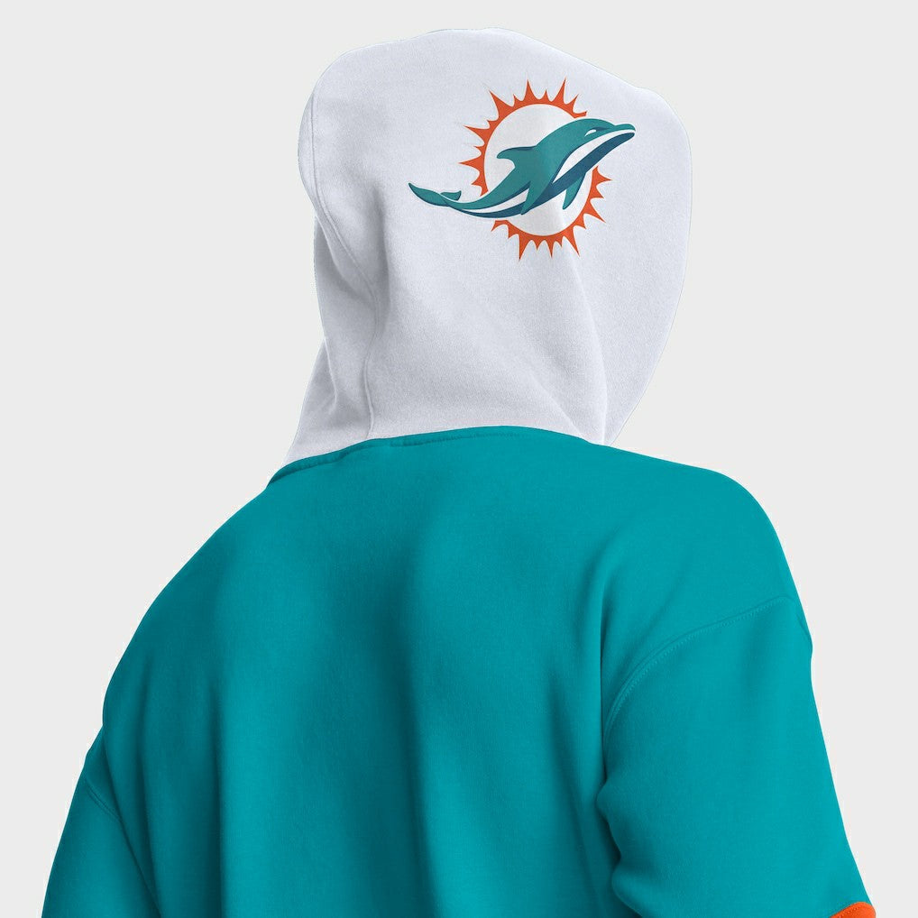 Fanatics Miami Dolphins Helmet Pullover Hoodie Aqua