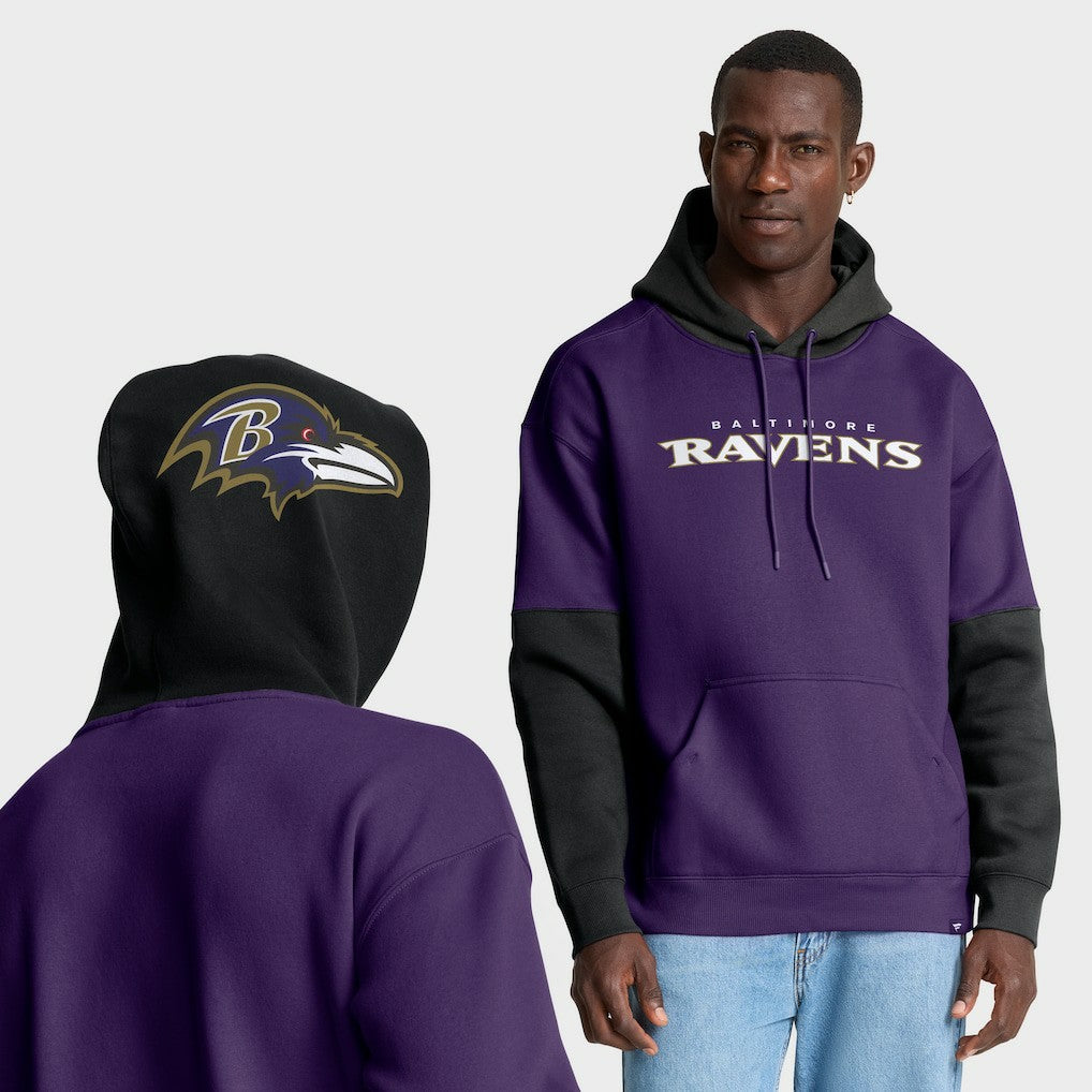 Fanatics Baltimore Ravens Helmet Pullover Hoodie Purple