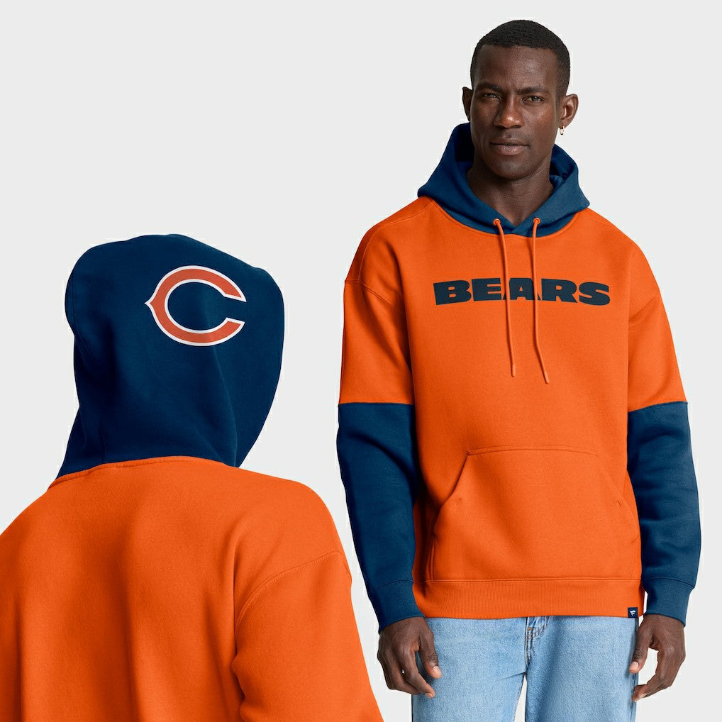 Fanatics Chicago Bears Helmet Pullover Hoodie Orange