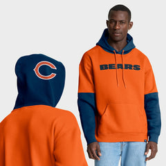 Fanatics Chicago Bears Helmet Pullover Hoodie Orange