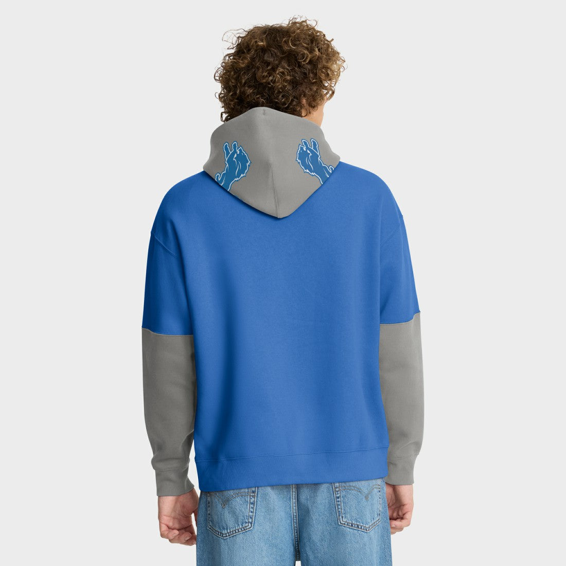 Fanatics Detroit Lions Helmet Pullover Hoodie Blue