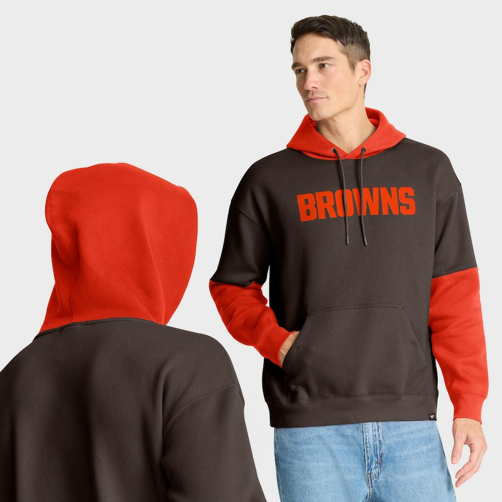 Fanatics Cleveland Browns Helmet Pullover Hoodie Brown