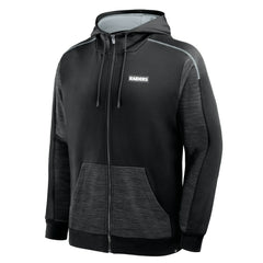 Fanatics Las Vegas Raiders Checkdown Pass Full-Zip Hoodie Black