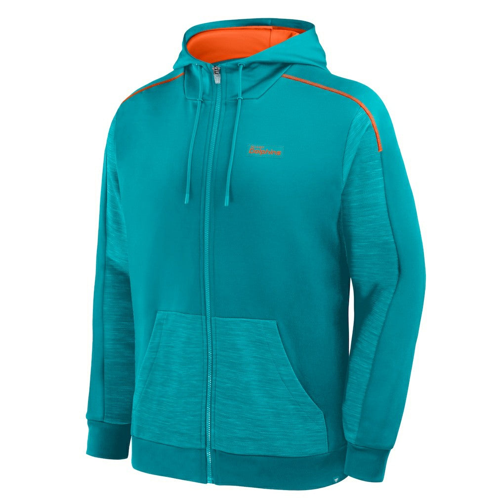 Fanatics Miami Dolphins Checkdown Pass Full-Zip Hoodie Aqua