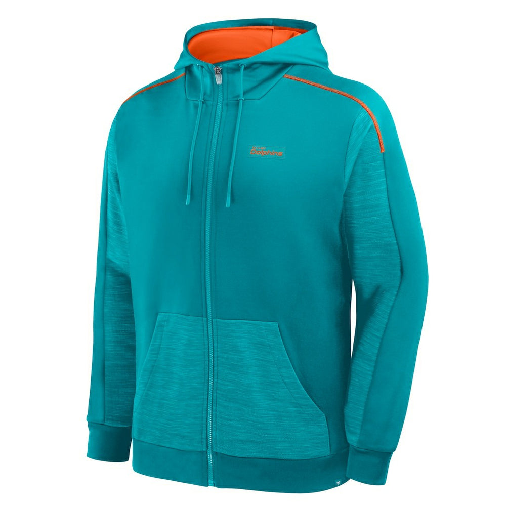 Fanatics Miami Dolphins Checkdown Pass Full-Zip Hoodie Aqua