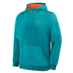 Fanatics Miami Dolphins Checkdown Pass Full-Zip Hoodie Aqua