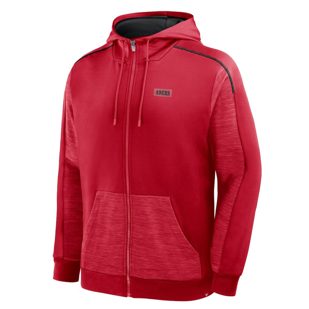 Fanatics San Francisco 49ers Checkdown Pass Full-Zip Hoodie Scarlet
