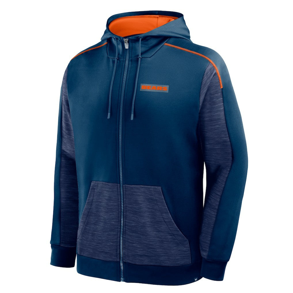 Fanatics Chicago Bears Checkdown Pass Full-Zip Hoodie Navy