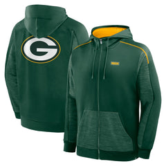 Fanatics Green Bay Packers Checkdown Pass Full-Zip Hoodie Green