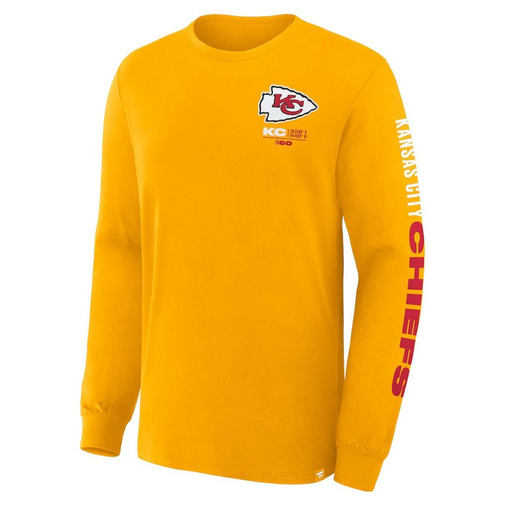 Fanatics Kansas City Chiefs Clock Management Legacy Long Sleeve T-Shirt Gold