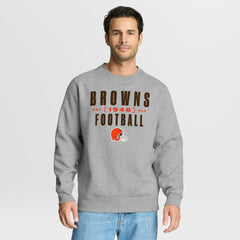 Fanatics Cleveland Browns Powerful Throw Legacy Pullover Sweatshirt Heather Gray