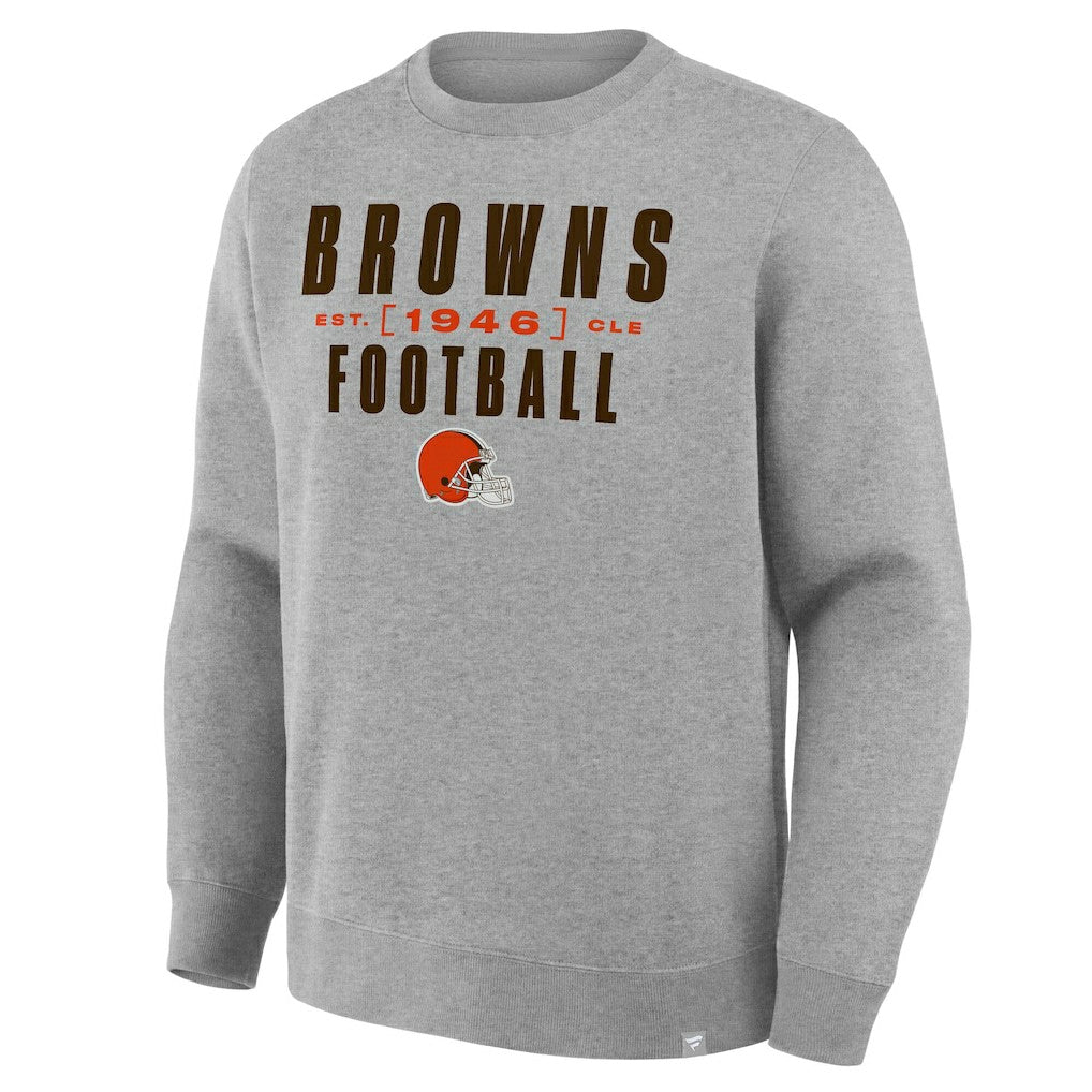 Fanatics Cleveland Browns Powerful Throw Legacy Pullover Sweatshirt Heather Gray