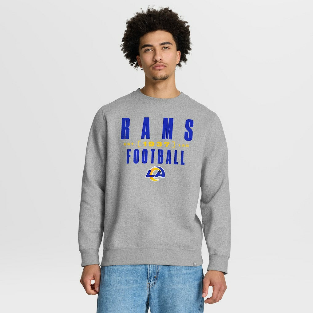 Fanatics Los Angeles Rams Powerful Throw Legacy Pullover Sweatshirt Heather Gray