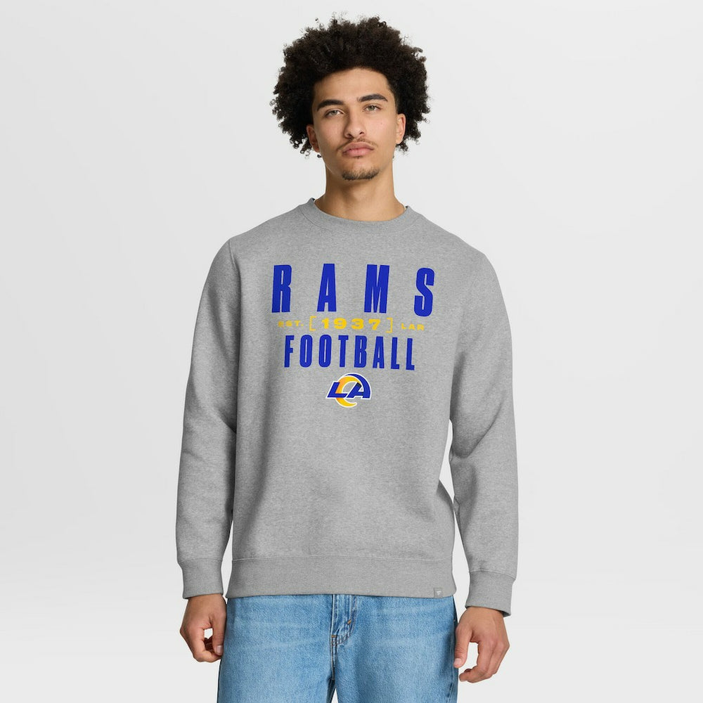 Fanatics Los Angeles Rams Powerful Throw Legacy Pullover Sweatshirt Heather Gray