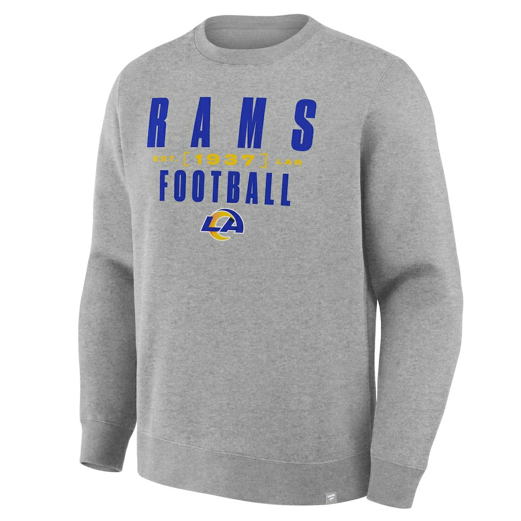 Fanatics Los Angeles Rams Powerful Throw Legacy Pullover Sweatshirt Heather Gray