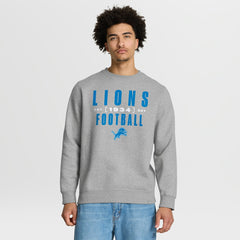 Fanatics Detroit Lions Powerful Throw Legacy Pullover Sweatshirt Heather Gray