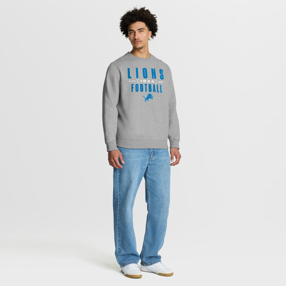 Fanatics Detroit Lions Powerful Throw Legacy Pullover Sweatshirt Heather Gray