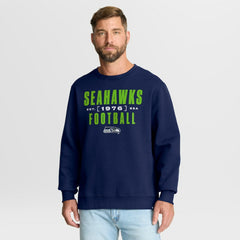 Fanatics Seattle Seahawks Powerful Throw Legacy Pullover Sweatshirt College Navy