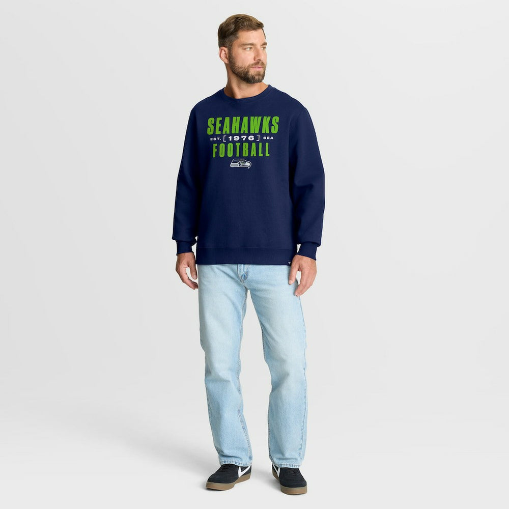 Fanatics Seattle Seahawks Powerful Throw Legacy Pullover Sweatshirt College Navy