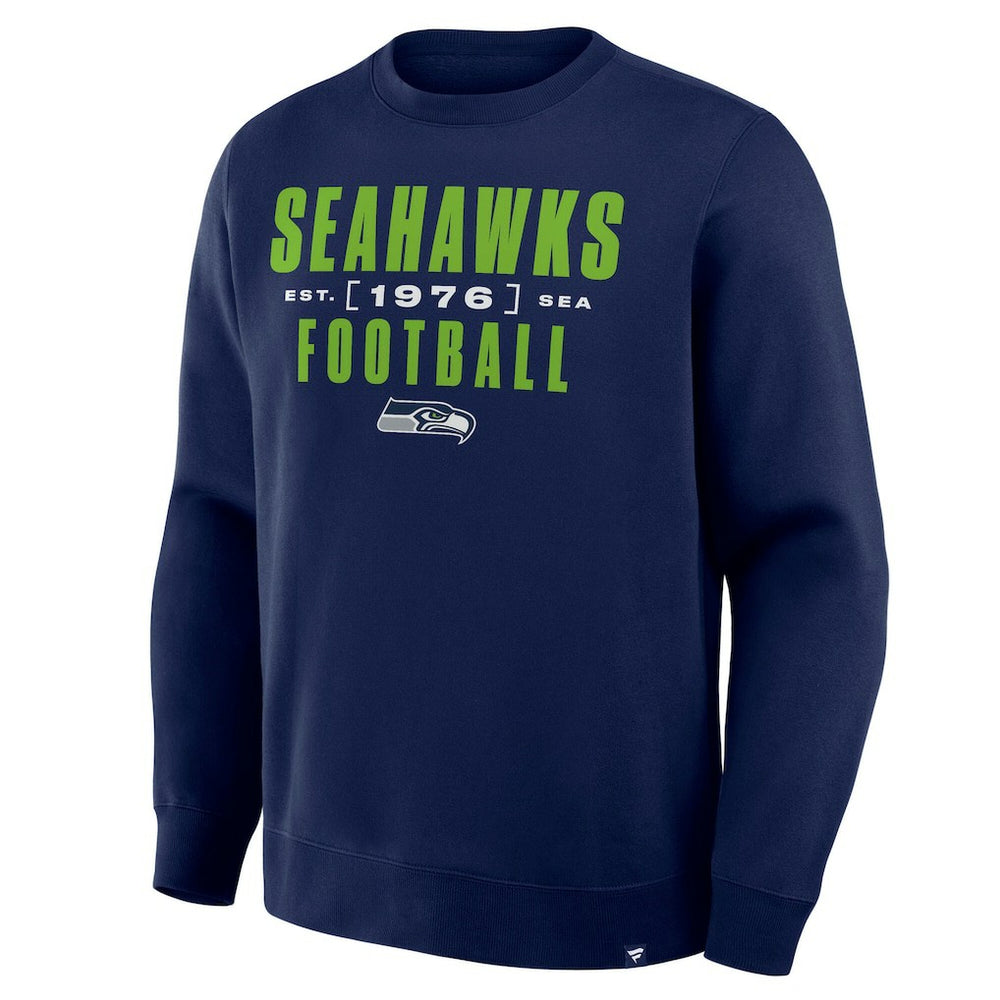 Fanatics Seattle Seahawks Powerful Throw Legacy Pullover Sweatshirt College Navy
