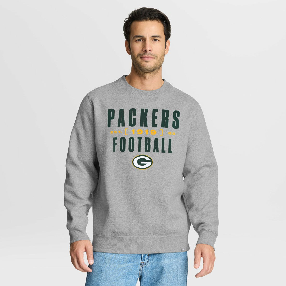 Fanatics Green Bay Packers Powerful Throw Legacy Pullover Sweatshirt Heather Gray