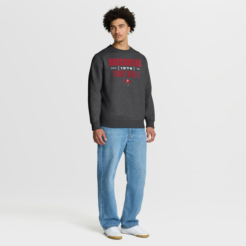 Fanatics Tampa Bay Buccaneers Powerful Throw Legacy Pullover Sweatshirt Heather Pewter