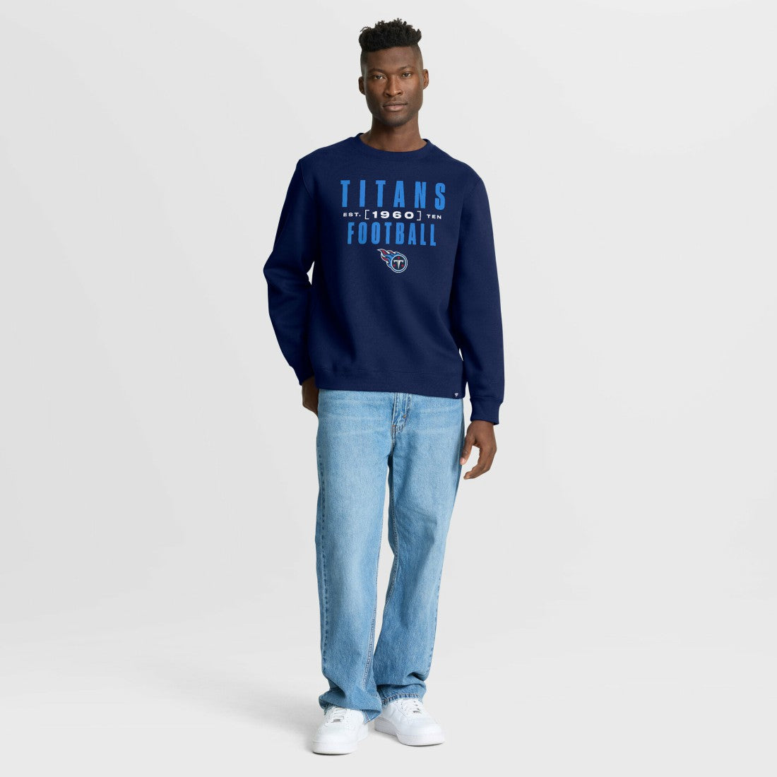 Fanatics Tennessee Titans Powerful Throw Legacy Pullover Sweatshirt Navy
